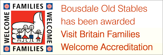 Bousdale Old Stables has been awarded Visit Britain Families Welcome Accreditation